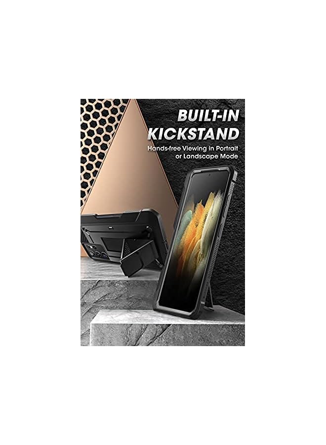 SupCase UB Pro Series Case for Samsung Galaxy S21 Ultra 5G(2021 Release) Without Built-in Screen Protector, Full-Body Dual Layer Rugged Holster & Kickstand Case with S Pen Slot (Black) - Image 3