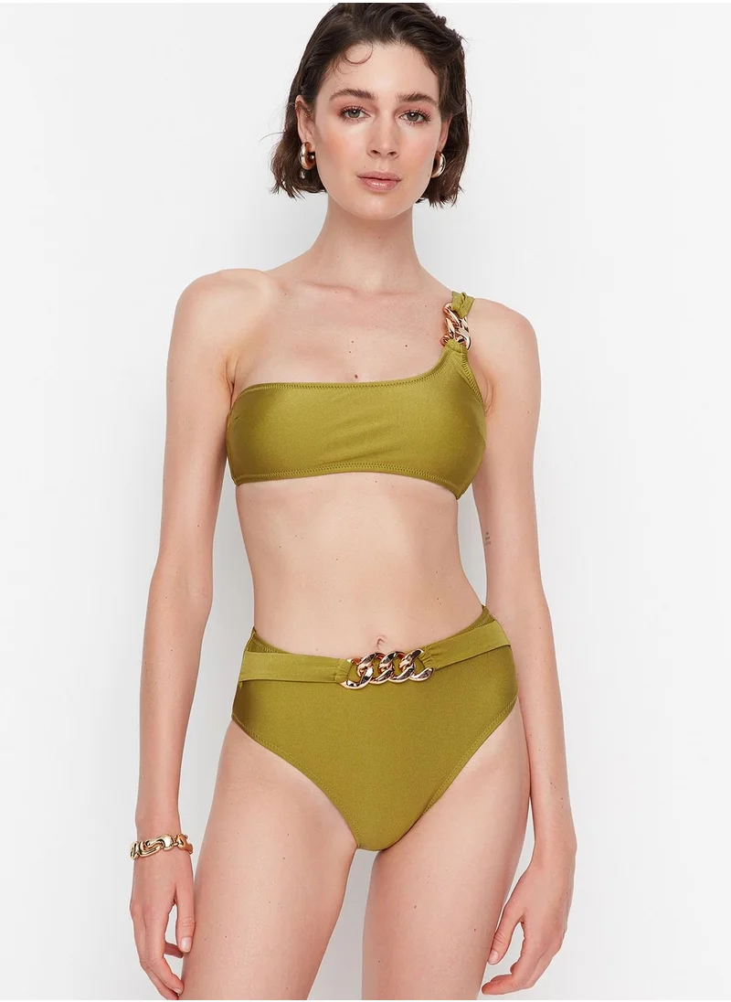 trendyol Chain Detail High Waist Bikini Bottom