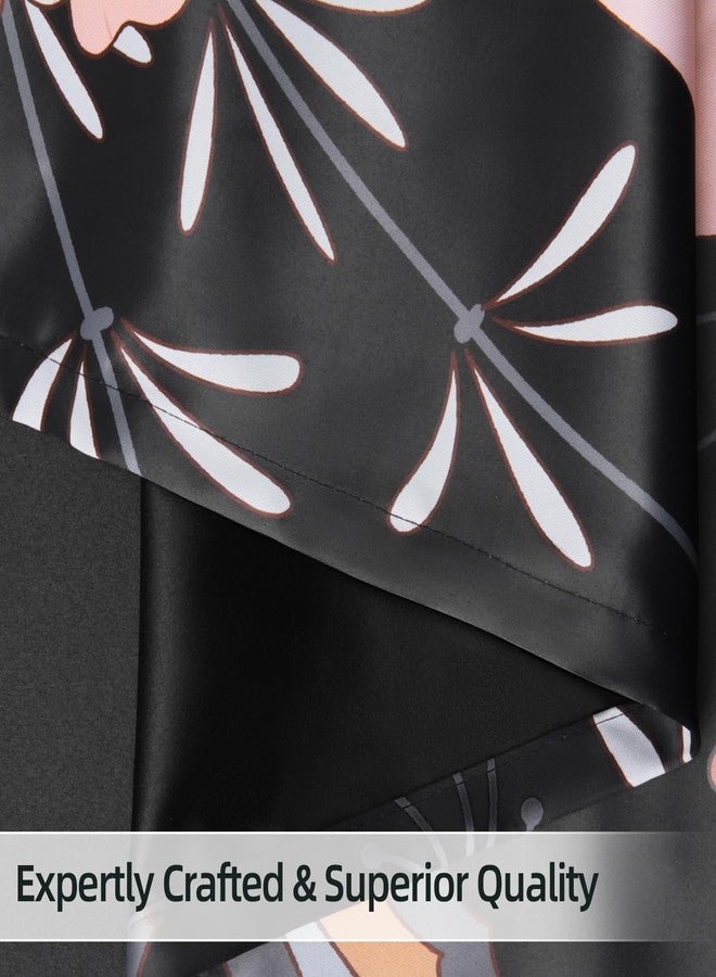 BCLBUSTE Black Red Boho Floral 95% Blackout Curtains 84 inch Long 2 Panels for Bedroom Vintage Farmhouse Black Out Curtains Botanical Print Patterned Room Darkening Grommet Drapes for Living Room,52Wx84L - Image 5