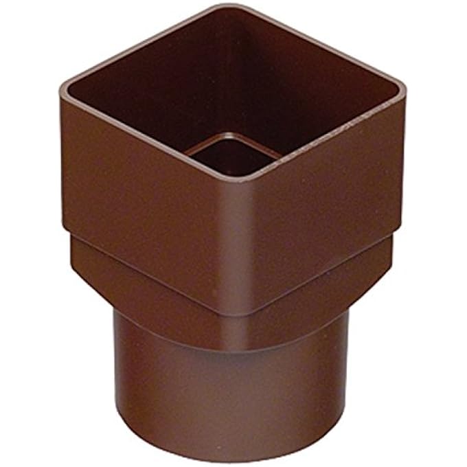 ALIAXIS (MARLEY) RLE4BR BROWN SQUARE DOWNPIPE 65MM SQUARE TO 68MM ROUND ADAPTOR (BROWN)