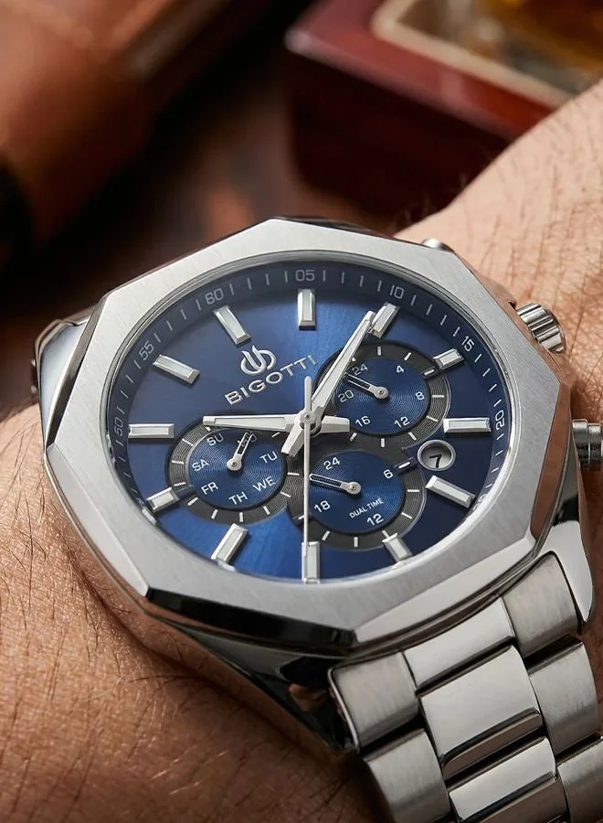 BIGOTTI Bigotti - Raffinato Men Watch | Stainless SteelBrass Case | Analog | Round Dial | Mineral Glass | Japanese Quartz | Water Resistant 50 Meters