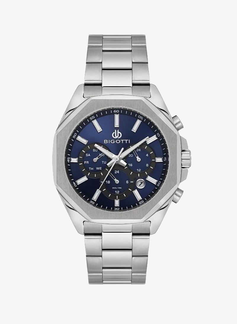 Bigotti - Raffinato Men Watch | Stainless SteelBrass Case | Analog | Round Dial | Mineral Glass | Japanese Quartz | Water Resistant 50 Meters - Image 2