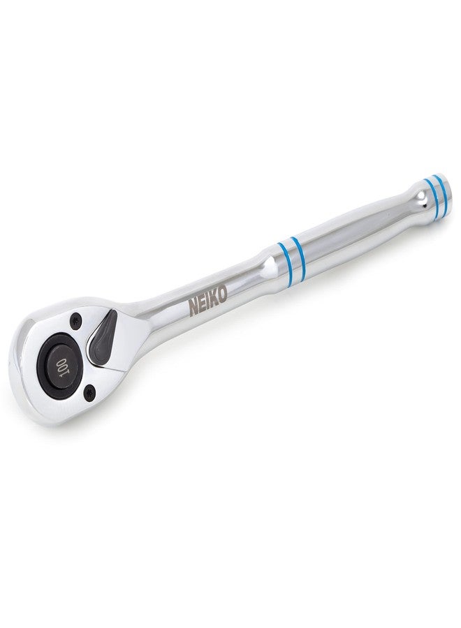 Neiko 03117A 1/2 Inch Ratchet Wrench, 100-Tooth Reversible Ratchet, 3.6 Degree, Quick Release 1/2 Drive Ratchet, 10" Long Handle Ratchet, Oval Head Socket Wrench, CR-V Steel Half Inch Rachet Wrench - Image 4