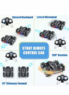 KASTWAVE Stunt car Remote Control Car, Car Toy Double Sided Stunt Car 360° Rotation and Driftn All Terrain Remote Car with Headlights Cars Toys Gifts  - Image 3