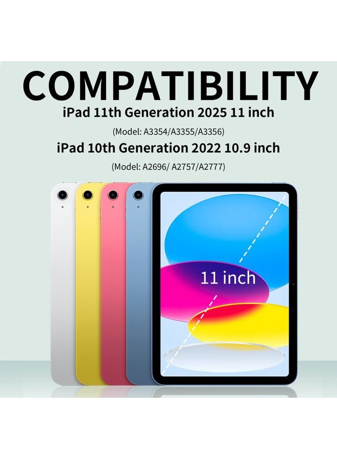 kenke غطاء KENKE لجهاز iPad A16 الجيل 11/10 2025/2022 (11" / 10.9 بوصة) مع حامل قلم، غطاء هجين قابل للفصل مغناطيسي، زاوية عمودية/أفقية، ظهر صلب شفاف، وضع السكون/الاستيقاظ التلقائي، بنفسجي - Image 4