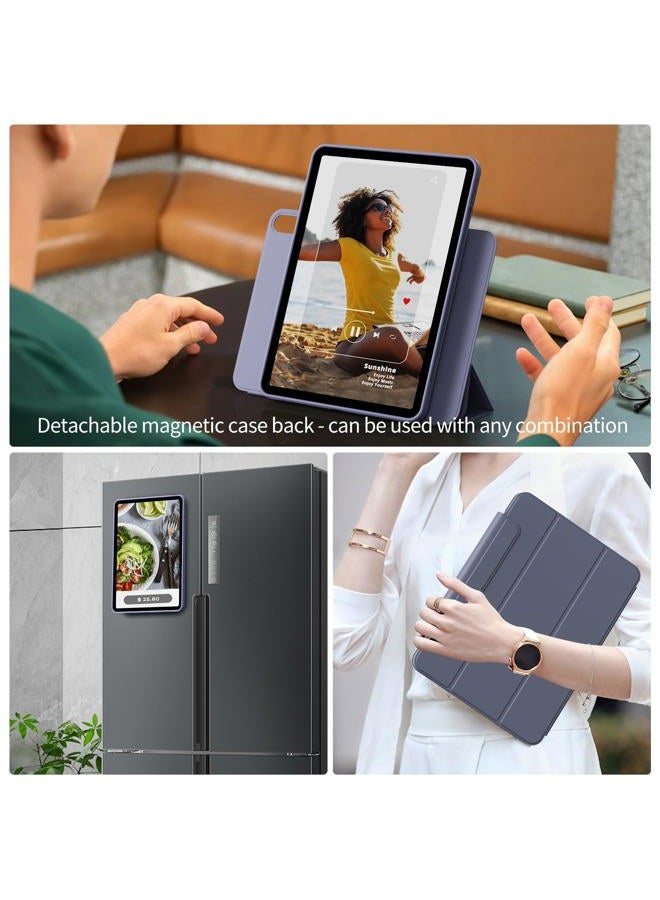 kenke غطاء KENKE لجهاز iPad A16 الجيل 11/10 2025/2022 (11" / 10.9 بوصة) مع حامل قلم، غطاء هجين قابل للفصل مغناطيسي، زاوية عمودية/أفقية، ظهر صلب شفاف، وضع السكون/الاستيقاظ التلقائي، بنفسجي - Image 5