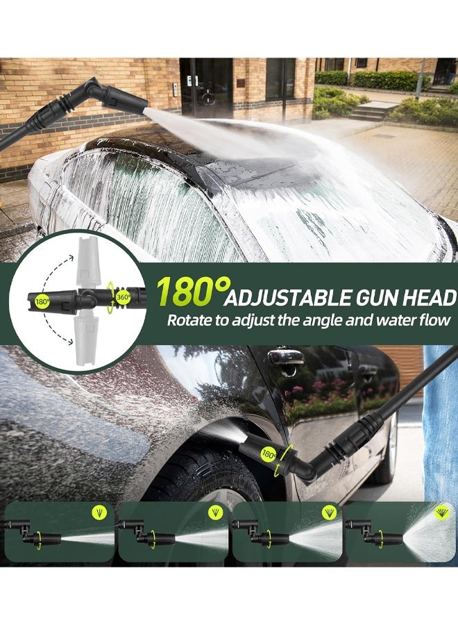 DUNISO Battery Powered Portable Cordless Pressure Washer, Handheld Car Mounted Pressure Washer, 180° Rotation, With 6-In-1 Nozzle, Suitable For Patio, Car, Floor, Fence, Deck, Garden, Indoor - Image 3
