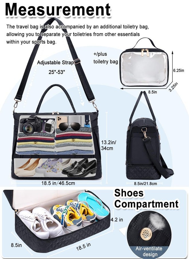 Weitars Duffle Gym & Travel Bag - Weekender & Overnight Bag with Shoes Compartment & Wet Pocket, Carry-On Bag for Airplane Trips & Hospital Visits - Image 5