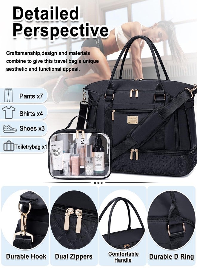 Weitars Duffle Gym & Travel Bag - Weekender & Overnight Bag with Shoes Compartment & Wet Pocket, Carry-On Bag for Airplane Trips & Hospital Visits - Image 4