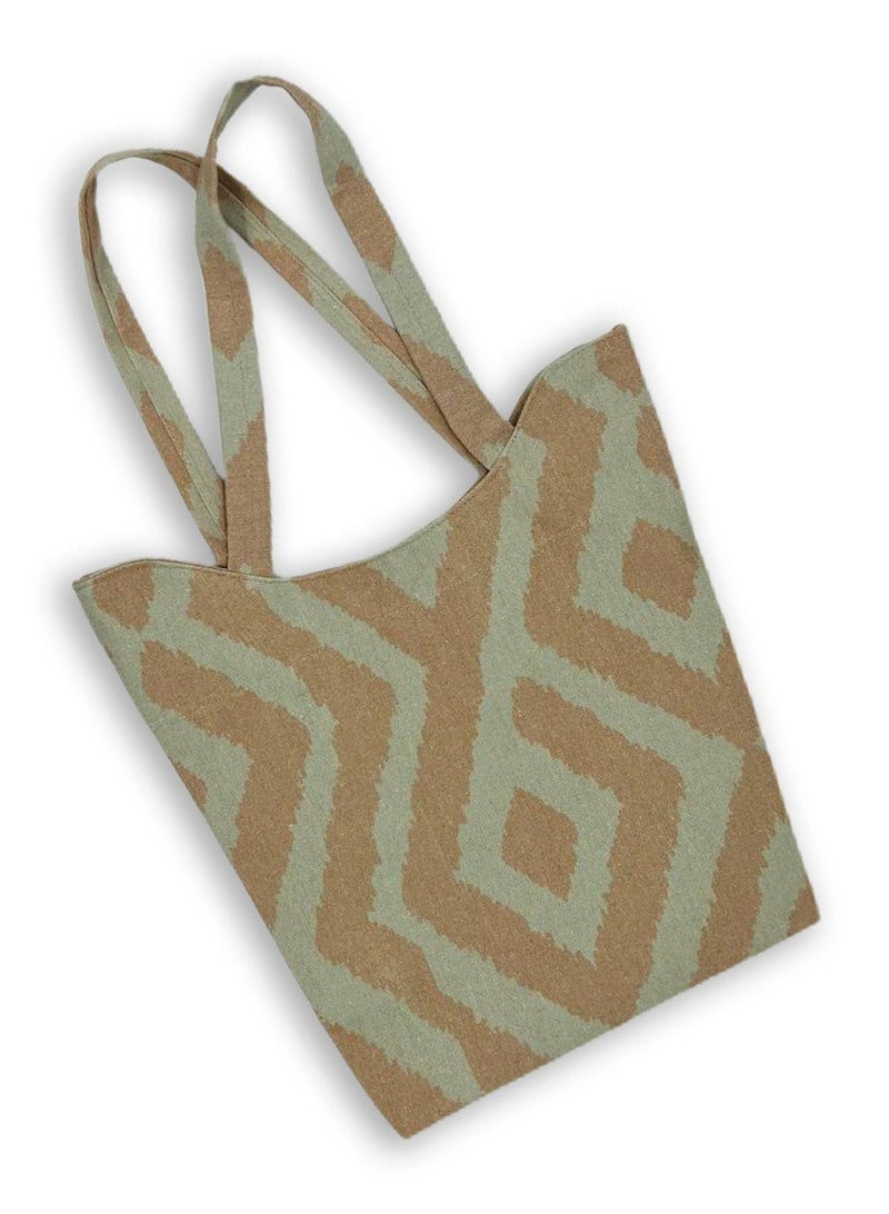casual printed linen tote bag W230007A