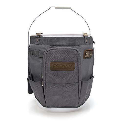 Estwing 28Compartment 5gallon Bucket Tool OrganizerTool Bag Durable Polyester HeavyDuty Steel Hangers Zippered Pocket 16 Opentop Pockets 11 Tool Loops Buckle Security Strap - Image 1