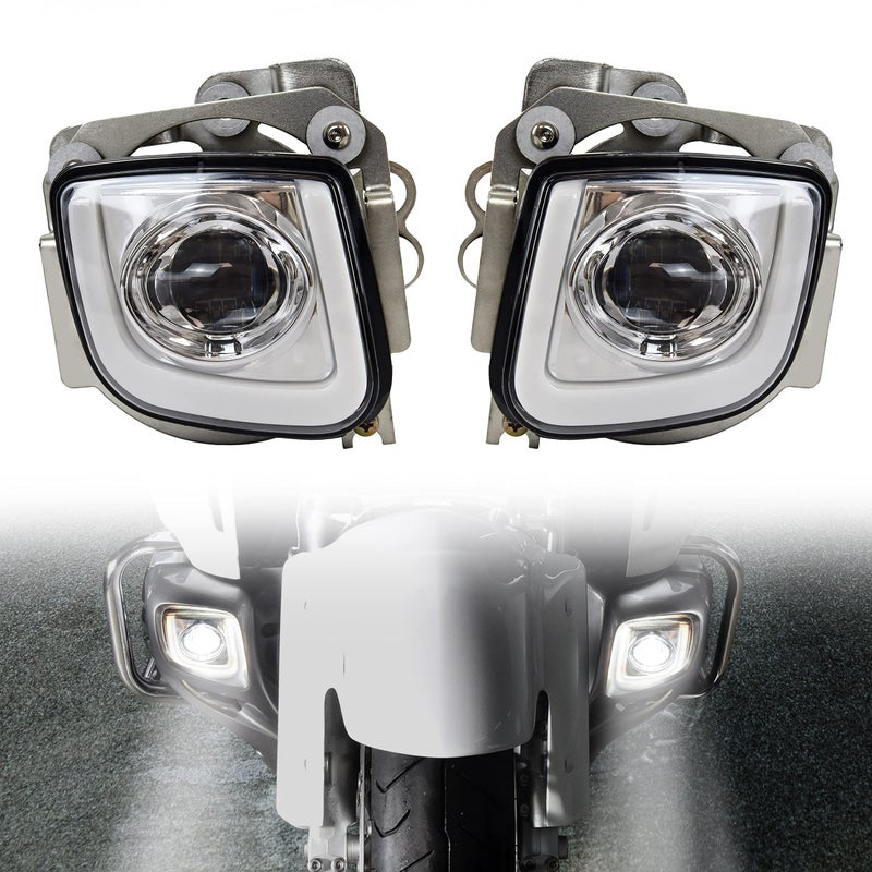 VEISUTOR LED Fog Light Kit for Goldwing Rectangular Driving Fog Lamps Turn Signal Running Lights for Honda Gold Wing GL1800 20122017 F6B 20132017 Accessories