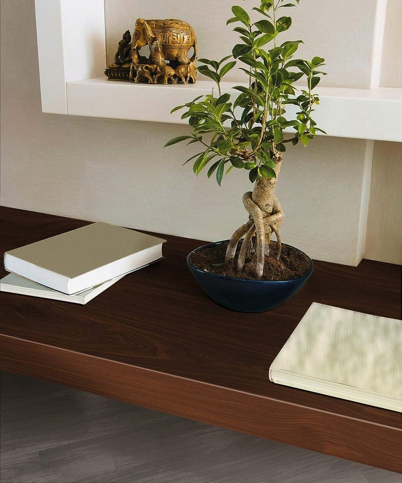 HAPPYMATES Wood Grain Vinyl Wallpaper Stickers Home Self Adhesive Wallpaper Waterproof Bedroom Wood Grain Contact Paper Wall Stickers (12 X 48 Inch, Ebony Wood) - Image 3