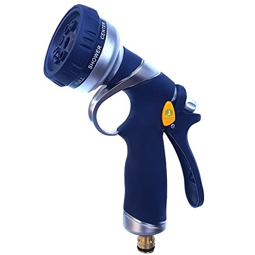 LAFILLETTE Multifunctional High Pressure Foam Water Spray Gun - Garden Hose Nozzle Hand Sprayer, 8 Pattern Metal Watering Nozzle for Car Washing, Garden Watering, Home Cleaning, Pets Washing - Image 1