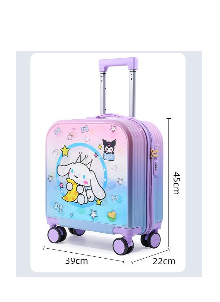 Golden Kids Luggage, 20 Inch Kids Lightweight 3D Trolley Bag, Suitcase with Cartoon Pattern, Travel Gift for Boys and Girls (Purple)  - Image 2