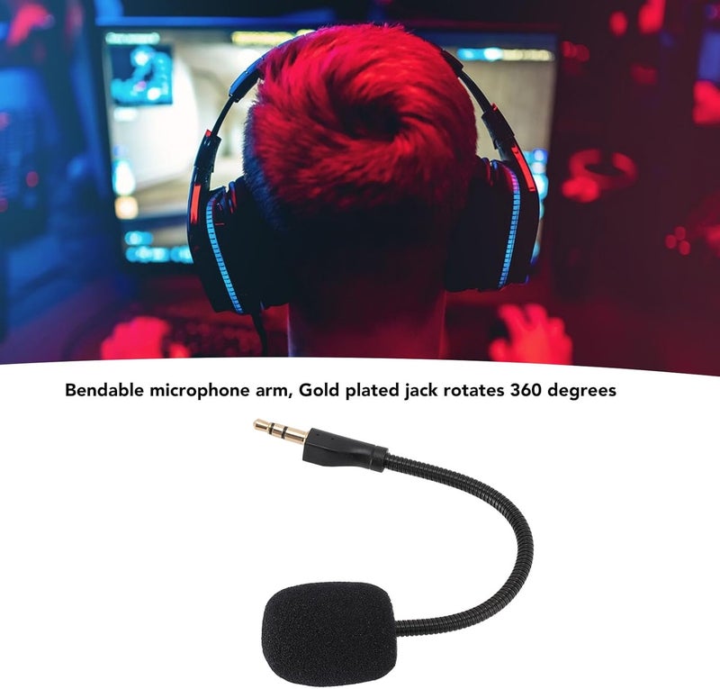 Ejoyous Replacement Game Mic, 3.5mm Gold Plated Jack Noise Cancelling Gaming Microphone with Foam Cover, for LogitechG PRO X Wireless Gaming Headsets - Image 3
