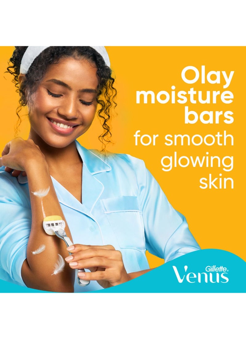 Venus شفرة حلاقة نسائية من Comfortglide برائحة جوز الهند مع مقبض Olay و 2 شفرات احتياطية - Image 3