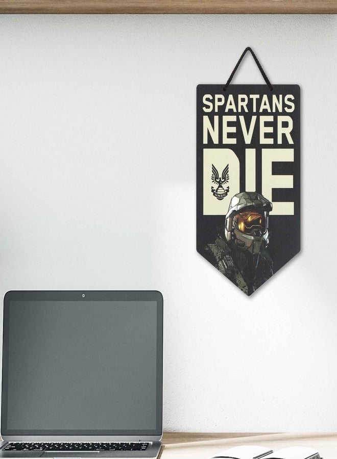 Open Road Brands Halo Spartans Never Die Hanging Metal Sign - Halo Wall Decor for Man Cave or Game Room - Image 5