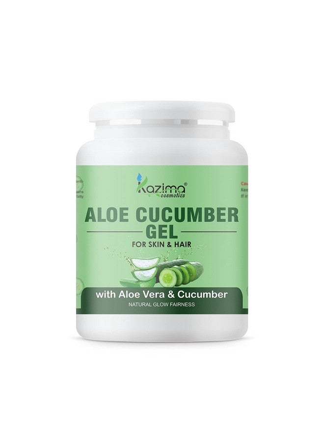 KAZIMA Aloe Cucumber Gel With Pure Aloe Vera & Cucumber For Face, Skin & Hair - Exfoliate Skin, Reduces Acne Scars, Wrinkles, Sunburn, Dark Circles & Moisturizes Skin (500 Gram) 