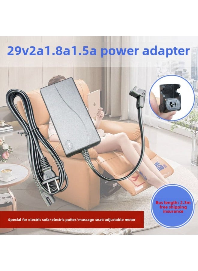 Applicable To The Family Chivas First Class Electric Massage Sofa 29V1.8A2A Power Cord Adapter Charger-Color:B/enhanced 29V2A Power Bus 2.3 Meters Long  - Image 1
