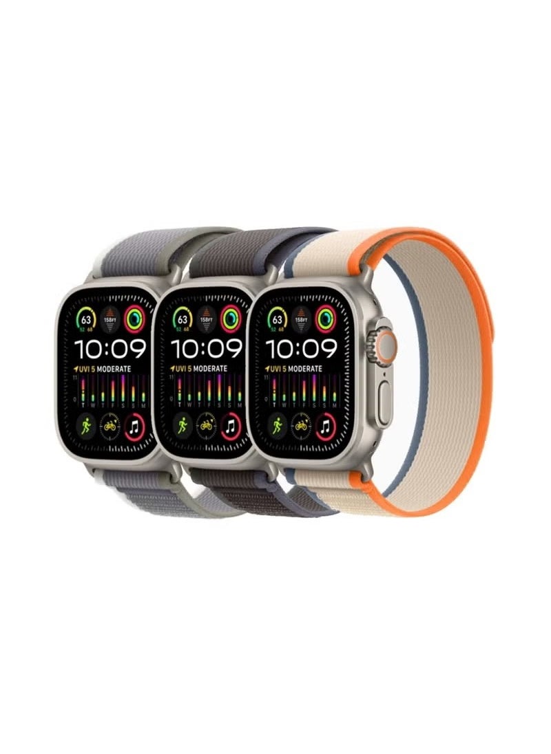 Generic - (Pack of 3) Trail Loop Watch Band Strap for Apple Watch Ultra 1/2 49mm 46mm 45mm 44mm 42mm Breathable Nylon Compatible with iWatch Series 10 9 8 7 6 5 4 3 2 1 SE - Image 1