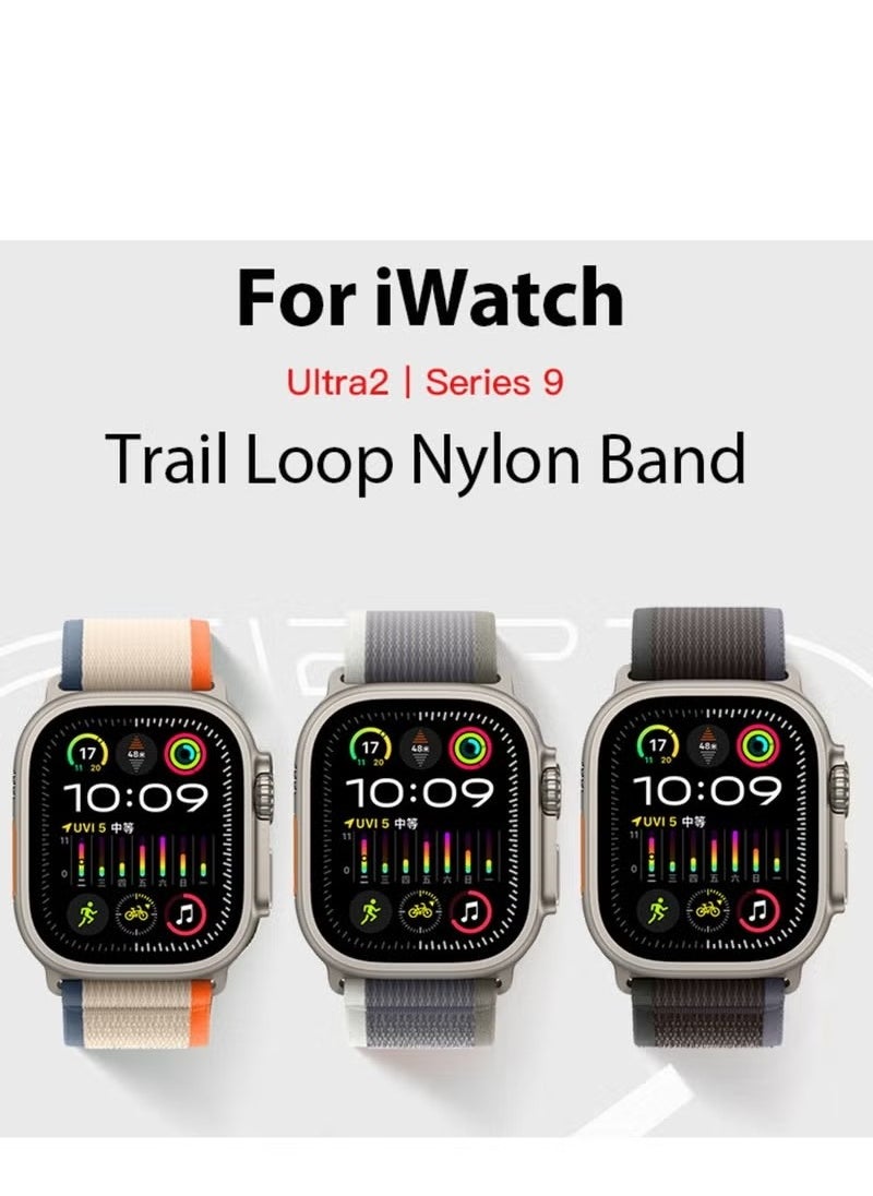 Generic - (Pack of 3) Trail Loop Watch Band Strap for Apple Watch Ultra 1/2 49mm 46mm 45mm 44mm 42mm Breathable Nylon Compatible with iWatch Series 10 9 8 7 6 5 4 3 2 1 SE - Image 1