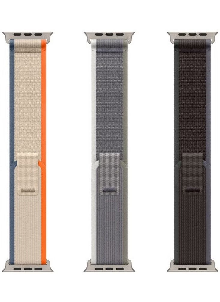 Generic - (Pack of 3) Trail Loop Watch Band Strap for Apple Watch Ultra 1/2 49mm 46mm 45mm 44mm 42mm Breathable Nylon Compatible with iWatch Series 10 9 8 7 6 5 4 3 2 1 SE - Image 1