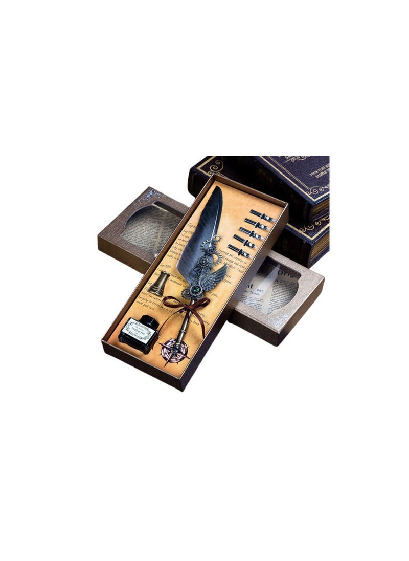 Writing Art Set Pen and ink Quill and Notebook