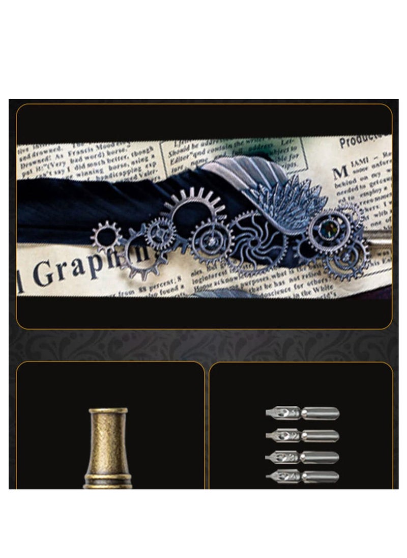 Writing Art Set Pen and ink Quill and Notebook