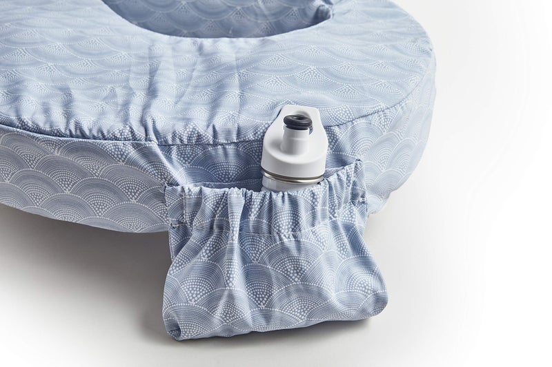 My Brest Friend Original Nursing Pillow Enhanced Ergonomics Essential Breastfeeding Pillow Support For Mom & Baby W/ Convenient Side Pocket, Double Straps & Slipcover, Horizon - Image 2