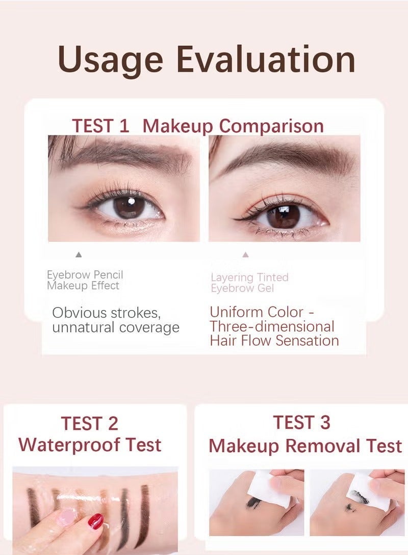 نوفو صبغة حاجب العين، نصف حاجب دائم، صبغة حاجب العين، طلاء حاجب الماء مقاومة لطخة طويلة الأمد أوشام حاجب العين، الصبغة الحاجب الفوري، موت الشعر للصالون المنزلي 4.8 غ - Image 5