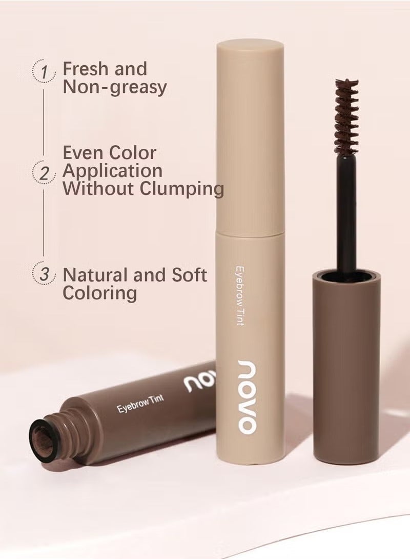 نوفو صبغة حاجب العين، نصف حاجب دائم، صبغة حاجب العين، طلاء حاجب الماء مقاومة لطخة طويلة الأمد أوشام حاجب العين، الصبغة الحاجب الفوري، موت الشعر للصالون المنزلي 4.8 غ - Image 4