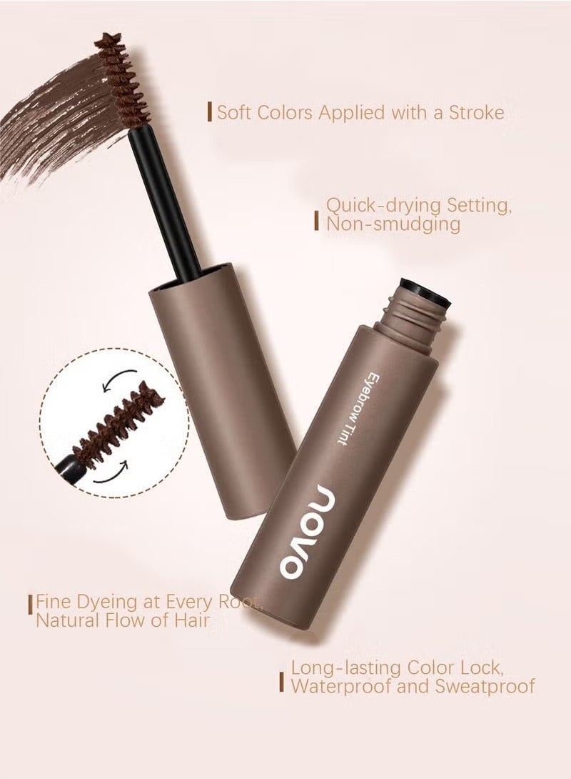 نوفو صبغة حاجب العين، نصف حاجب دائم، صبغة حاجب العين، طلاء حاجب الماء مقاومة لطخة طويلة الأمد أوشام حاجب العين، الصبغة الحاجب الفوري، موت الشعر للصالون المنزلي 4.8 غ - Image 3