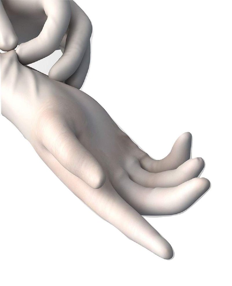 Romsons Latex Medical Examination Hand Gloves - Medium |White| 100 Pieces - Image 5