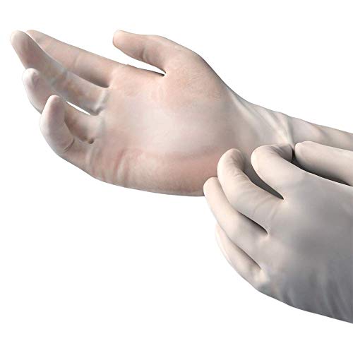 Romsons Latex Medical Examination Hand Gloves - Medium |White| 100 Pieces - Image 1