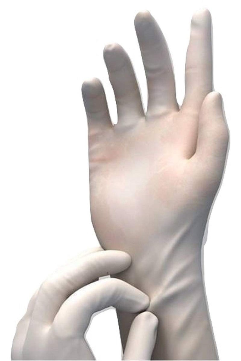 Romsons Latex Medical Examination Hand Gloves - Medium |White| 100 Pieces - Image 4