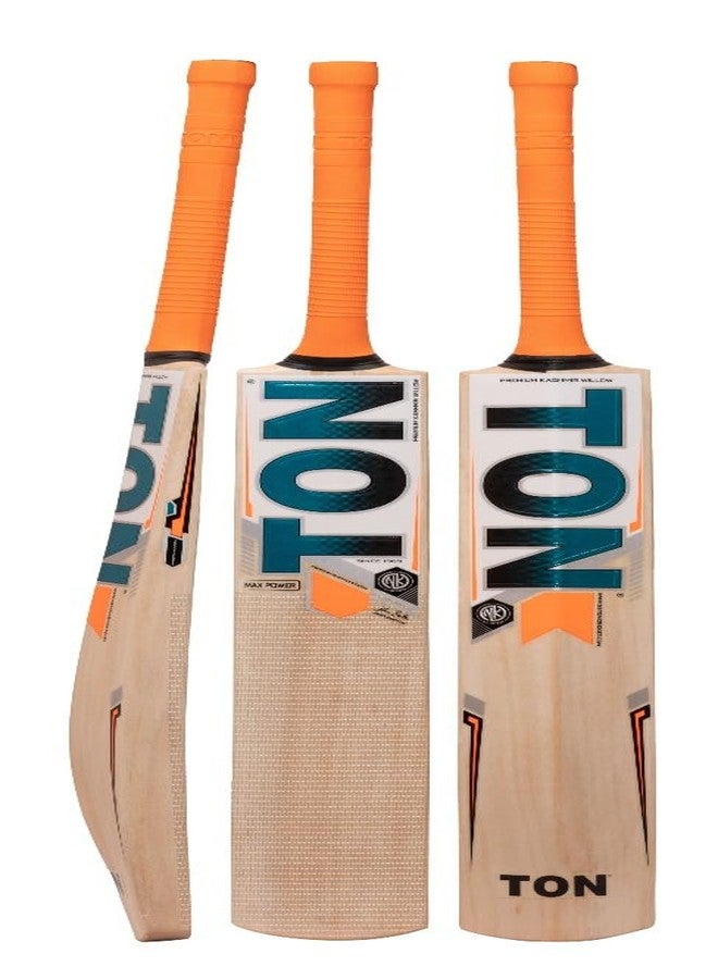 SS Ton max power kw bat Grade 3 Kashmir Willow Cricket Bat ( Size: Short Handle,Leather Ball ) - Image 1