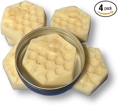 Handmade Honeycomb Lotion Bar with Shea Butter Cocoa Butter Coconut Oil and Vitamin E with Lemon Oil - Image 1