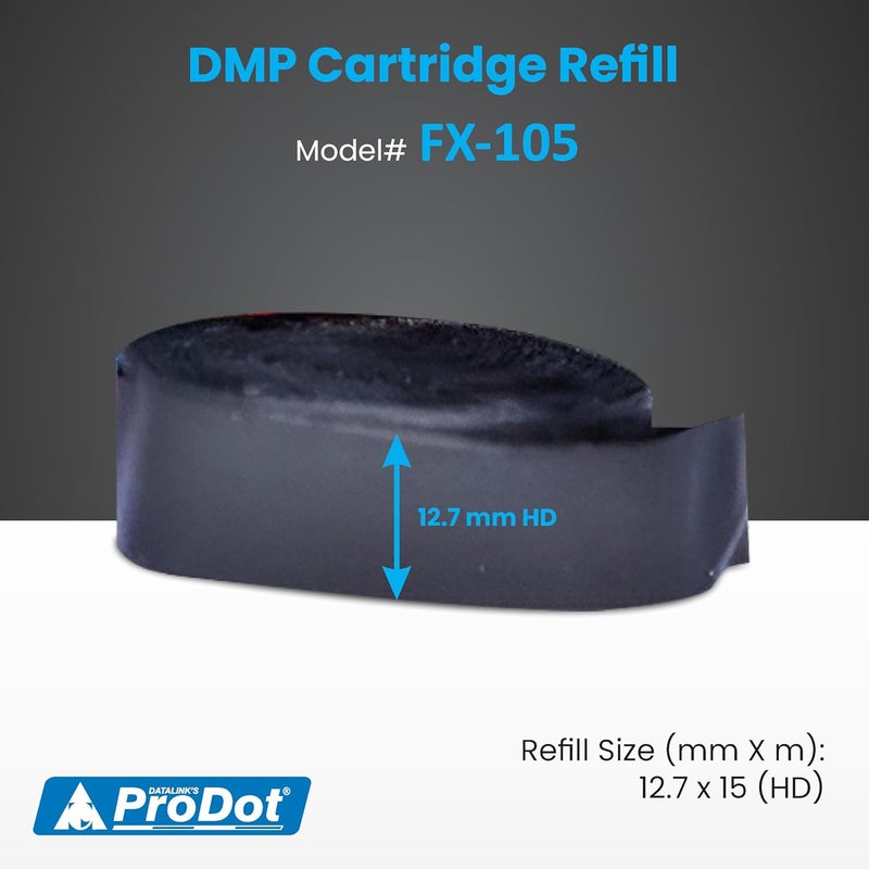 ProDot FX-105 (12.7 x 15 Mtr) Ribbon for Dot Matrix Printer Cartridge (Pack of 08) - Image 2