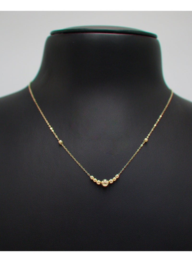 18K gold necklace, weight 1.33 grams.