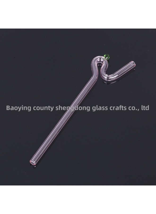Creative Colorful Glass Straws Twisted Coffee Stirring Rod Children's Juice Beverage Straws Glass Kitchen Utensils-Color:Style 30-Specifications:20cm Long  - Image 1