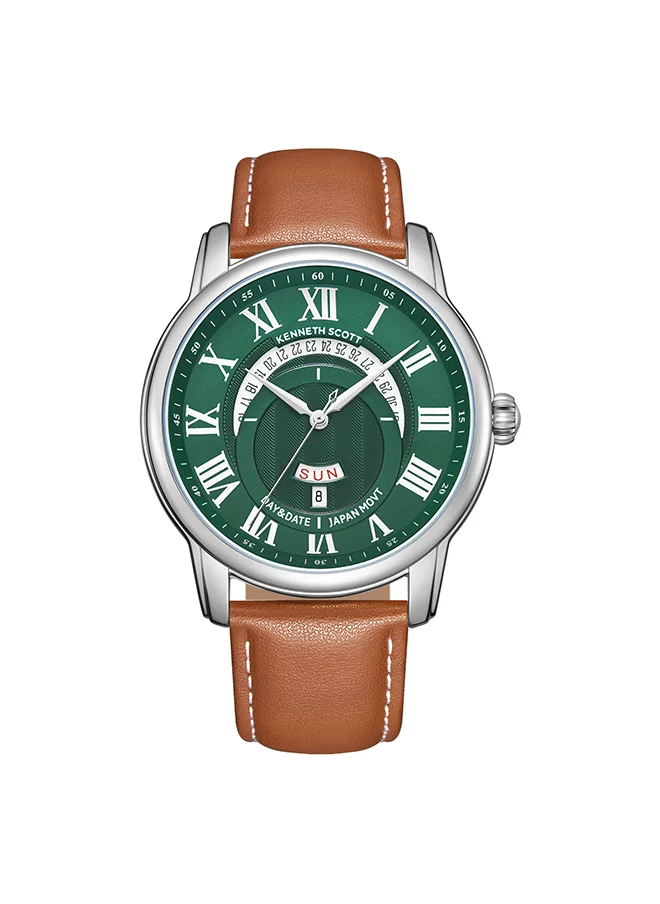 KENNETH SCOTT Men's Green  Dial Analog Watch - K24020-SLEH