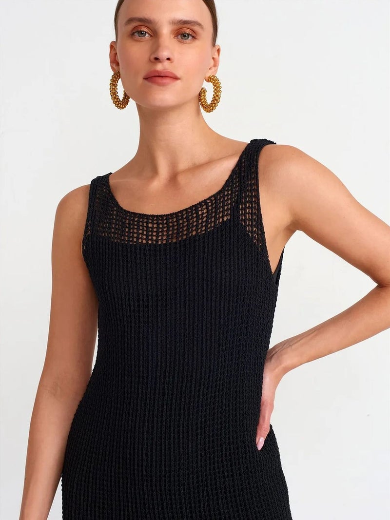 DILVIN Sleeveless Ribbed Midi Dress - Image 4