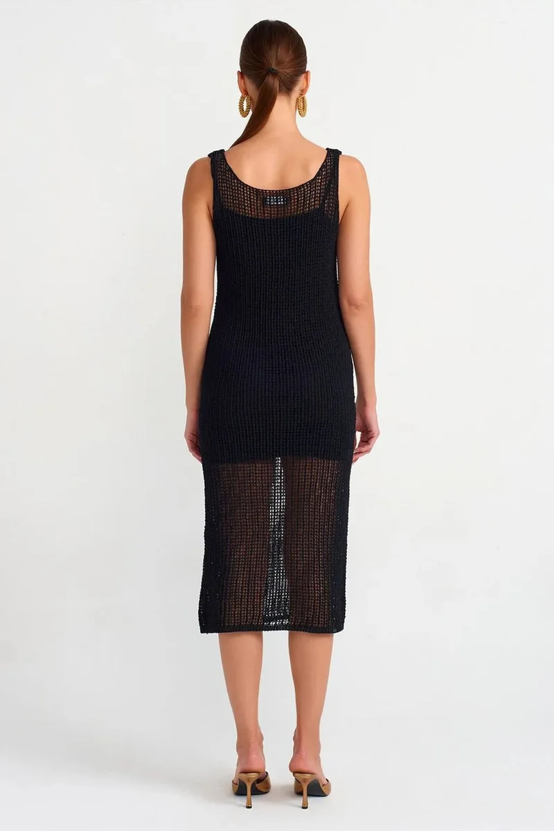 ديلفين DILVIN Sleeveless Ribbed Midi Dress