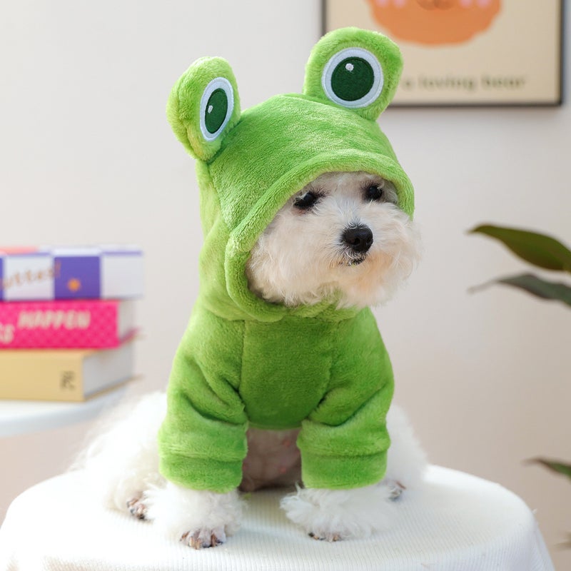 Pet Supplies Pet Puppy Cat Clothes Winter Warm Party Animal Flannel Transformation Costume Halloween - Image 1