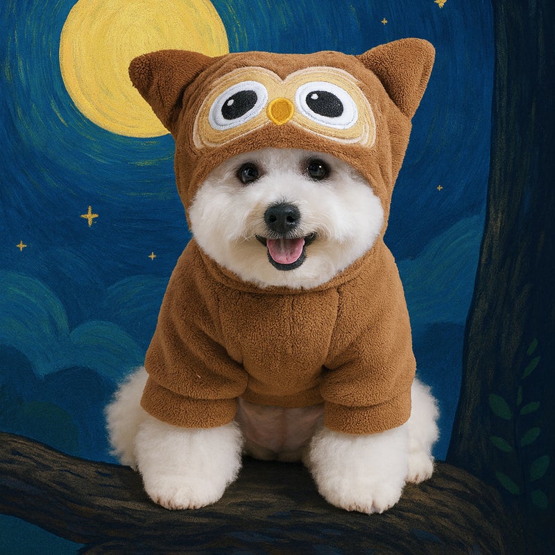 Pet Supplies Pet Puppy Cat Clothes Winter Warm Party Animal Flannel Transformation Costume Halloween - Image 4