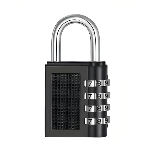 Garth Number Lock Set of 1 – Multicolour 4-Digit Number Combination Anti-Theft Metal Lock for Travel Bag, Luggage, Door, Tool Box, Resettable PIN Number Padlock (Initial Password 0-0-0-0) - Image 1