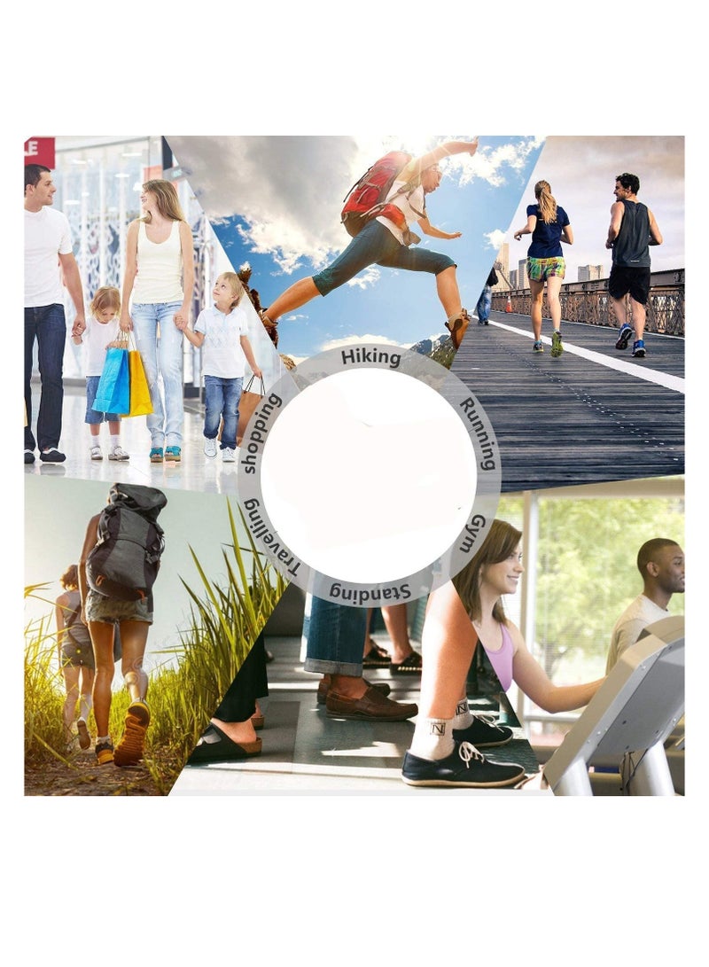 Excefore 2 Pcs Invisible Height Increase Insole, Height Increase Socks Wearable Heel Cushion Inserts Shoe Soft Silicone Heel Lift Insole Leg Lengthen, for Men and Women 5.5 cm（Beige） - Image 5