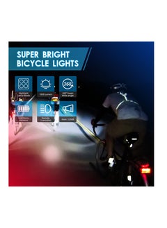 Anmi Bike Lights Set, USB Rechargeable Bicycle Light Front, Back, 1000 Lumen Bicycle Headlight and Rear Taillight with Turn Signal & Horn, Waterproof and 5,6 Lighting Modes for Night Cycling Road Mountain  - Image 3