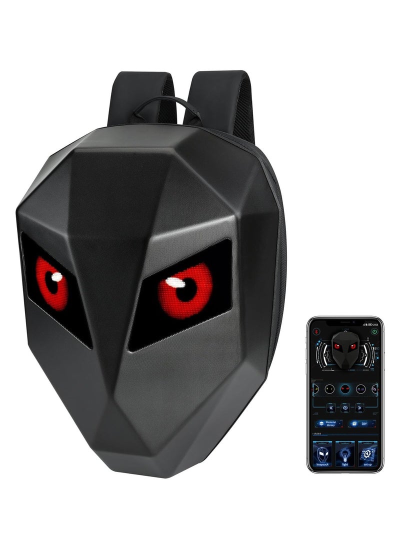 BikeMaster LED Knight Smart 19" Backpack - Programmable Motorcycle Helmet Bag with Dynamic Art, Waterproof Hard Shell  - Image 1